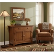 Crafters and Weavers Arts and Crafts Wood Cabinet in Dark Walnut