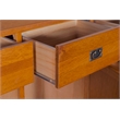 Crafters and Weavers Arts and Crafts 3-Drawer Solid Wood Sideboard in Walnut