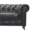 Crafters and Weavers Craftsman Mission Leather Loveseat in Black