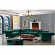 Crafters and Weavers Craftsman Mission Fabric Sloped Arm Sofa in Yellow