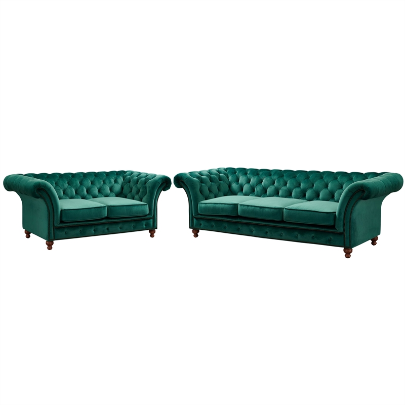Crafters and Weavers Craftsman Mission Fabric Sloped Arm Sofa in Yellow