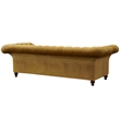 Crafters and Weavers Craftsman Mission Fabric Sloped Arm Sofa in Green