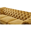Crafters and Weavers Craftsman Mission Fabric Sloped Arm Sofa in Green