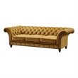 Crafters and Weavers Craftsman Mission Fabric Sloped Arm Sofa in Green
