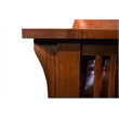 Crafters and Weavers Arts and Crafts Leather Loveseat in Chestnut