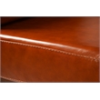 Crafters and Weavers Arts and Crafts Leather Slat Side Loveseat in Russet Brown