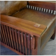 Crafters and Weavers Arts and Crafts Leather Morris Chair in Brown