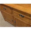 Crafters and Weavers Arts and Crafts 6-Drawer Solid Wood China Cabinet in Cherry