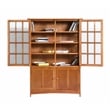 Crafters and Weavers Arts and Crafts Solid Wood Display China Cabinet in Cherry