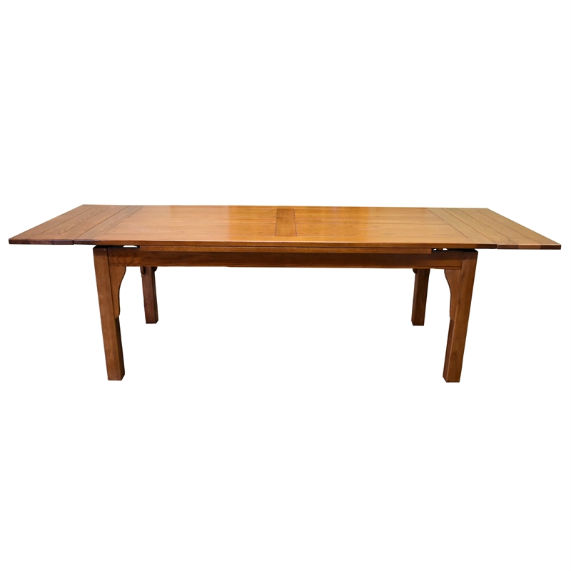 Crafters and Weavers Arts and Crafts Solid Wood Stow Leaf Dining Table in Cherry