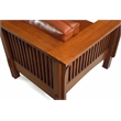 Crafters and Weavers Arts and Crafts Leather Arm Chair in Chestnut