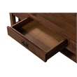 Crafters and Weavers Arts and Crafts 1 Drawer Wood Coffee Table in Walnut