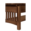 Crafters and Weavers Arts and Crafts 1 Drawer Wood Coffee Table in Walnut