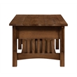 Crafters and Weavers Arts and Crafts 1 Drawer Wood Coffee Table in Walnut