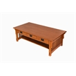 Crafters and Weavers Arts and Crafts Wood Coffee Table in Cherry