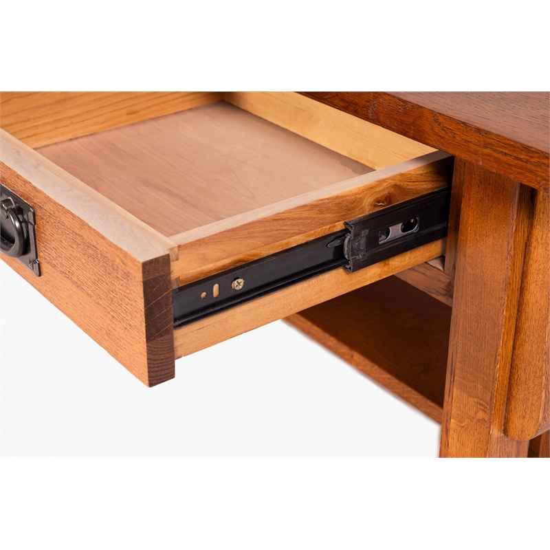 Crafters and Weavers Arts and Crafts Wood Coffee Table in Cherry