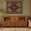 Crafters and Weavers Arts and Crafts Wood TV Stand for TVs up to 72