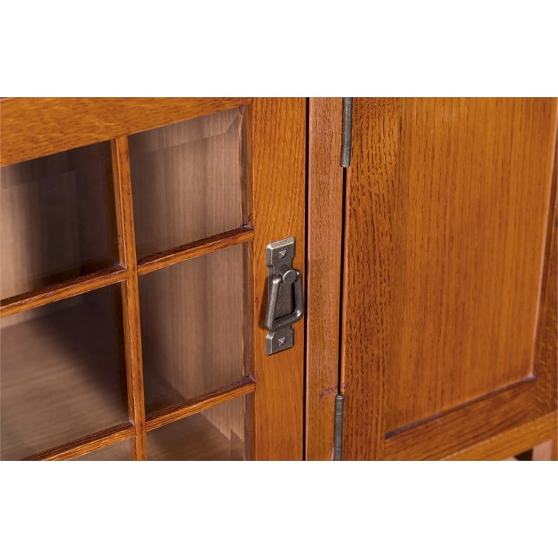 Crafters and Weavers Arts and Crafts Wood TV Stand for TVs up to 72