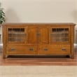 Crafters and Weavers Arts and Crafts Wood TV Stand for TVs up to 72