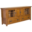 Crafters and Weavers Arts and Crafts Wood TV Stand for TVs up to 72