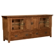 Crafters and Weavers Arts and Crafts Wood TV Stand for TVs up to 72