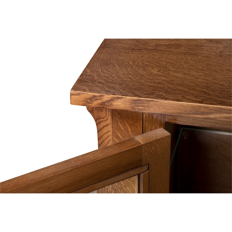 Crafters and Weavers Arts and Crafts Wood TV Stand for TVs up to 72