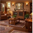Crafters and Weavers Arts and Crafts Wood TV Stand for TVs up to 48