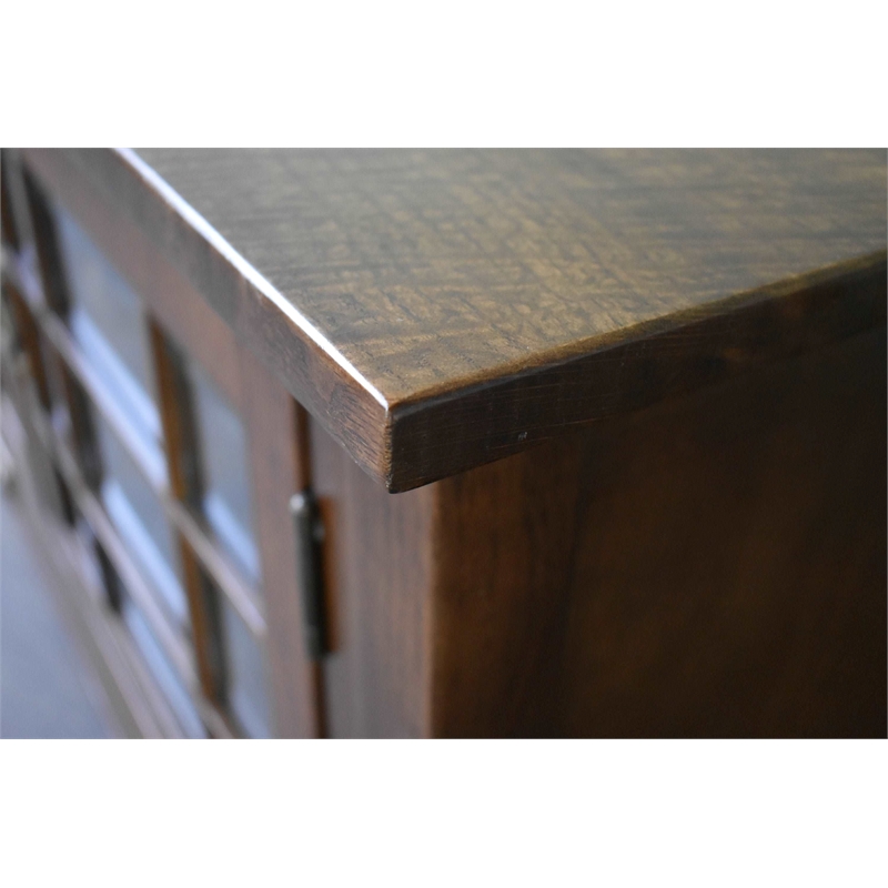 Crafters and Weavers Arts and Crafts Wood TV Stand for TVs up to 48
