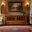 Crafters and Weavers Arts and Crafts Wood TV Stand for TVs up to 60