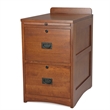 Crafters and Weavers Arts and Crafts 2-Drawer Wood File Cabinet in Cherry