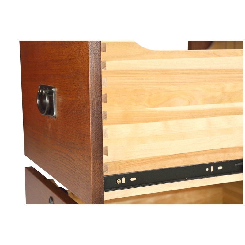 Crafters and Weavers Arts and Crafts 2-Drawer Wood File Cabinet in Cherry