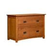 Crafters and Weavers Arts and Crafts 2-Drawer Wood Lateral File Cabinet in Oak