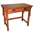 Crafters and Weavers Arts and Crafts Wood Library Table in Cherry