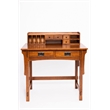 Crafters and Weavers Arts and Crafts Wood Library Table with Organizer in Cherry