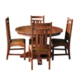 Crafters and Weavers Arts and Crafts Solid Wood Dining Table in Cherry