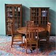 Crafters and Weavers Arts and Crafts Solid Wood Dining Table in Cherry