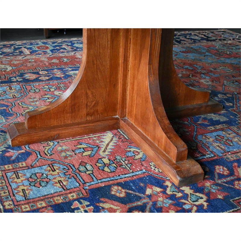 Crafters and Weavers Arts and Crafts Solid Wood Dining Table in Cherry