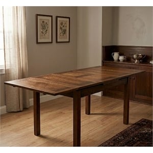 Crafters and Weavers Arts and Crafts Solid Wood Kitchen Table in Walnut