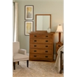 Crafters and Weavers Craftsman 6-Drawer Solid Wood Dresser in Cherry Oak