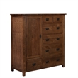 Crafters and Weavers Craftsman 2-Shelf Solid Wood Chest in Walnut