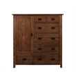 Crafters and Weavers Craftsman 2-Shelf Solid Wood Chest in Walnut