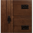 Crafters and Weavers Craftsman 2-Shelf Solid Wood Chest in Walnut