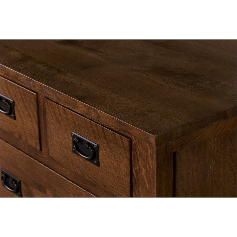 Crafters and Weavers Craftsman 2-Shelf Solid Wood Chest in Walnut