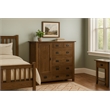 Crafters and Weavers Craftsman 2-Shelf Solid Wood Chest in Walnut