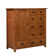 Crafters and Weavers Craftsman 7-Drawer Solid Wood Chest in Cherry