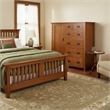 Crafters and Weavers Craftsman 7-Drawer Solid Wood Chest in Cherry