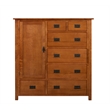Crafters and Weavers Craftsman 7-Drawer Solid Wood Chest in Cherry