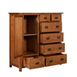 Crafters and Weavers Craftsman 7-Drawer Solid Wood Chest in Cherry