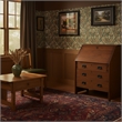 Crafters and Weavers Arts and Crafts Wood Secretary Desk in Brown