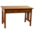 Crafters and Weavers Arts and Crafts Wood Writing Desk in Walnut